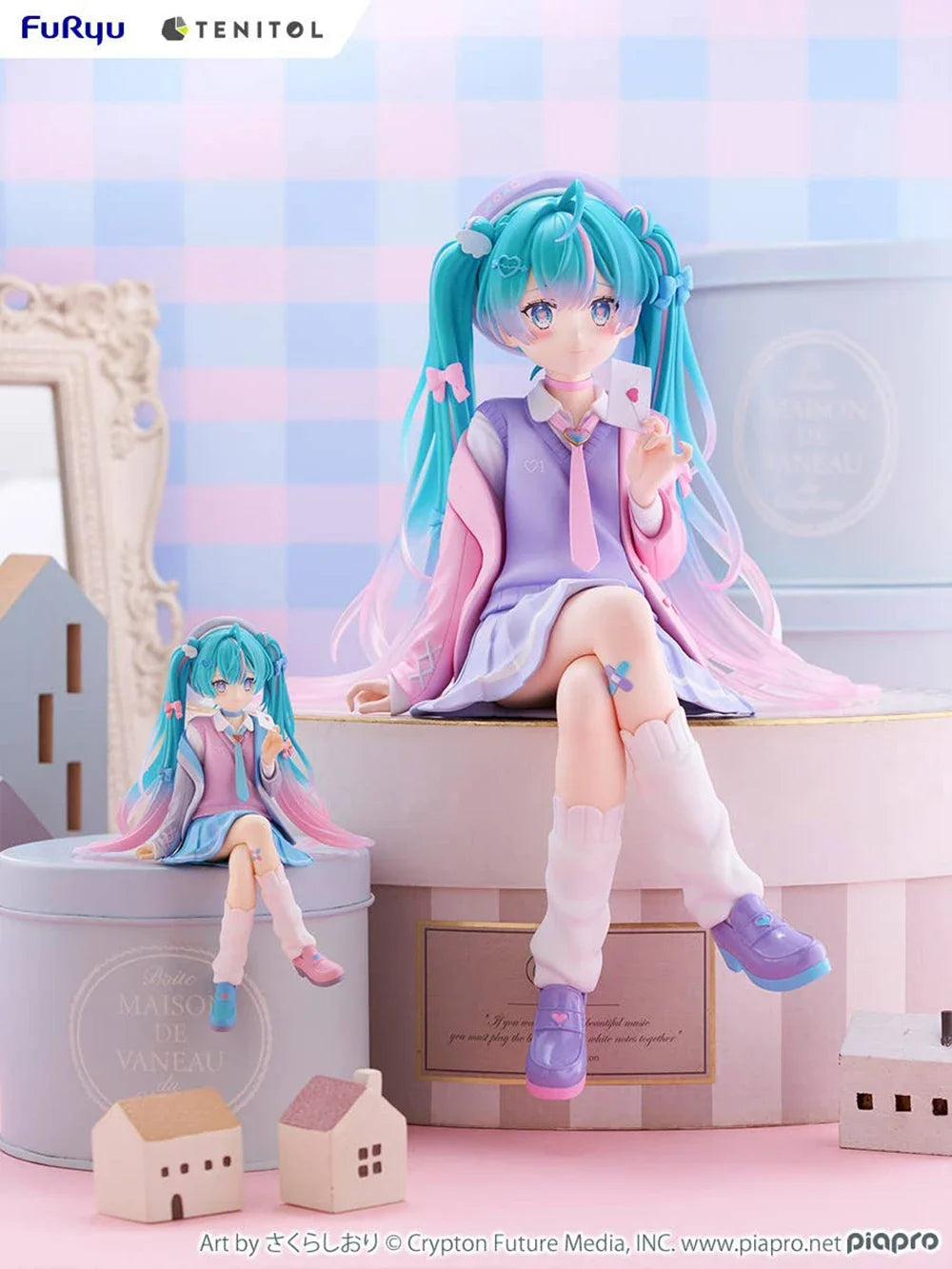 In Stock Original Furyu Tenitol Big Noodle Stopper Figure Hatsune Miku Blazer In Love Ver. 32Cm Big Miku Beauty Figures Gifts