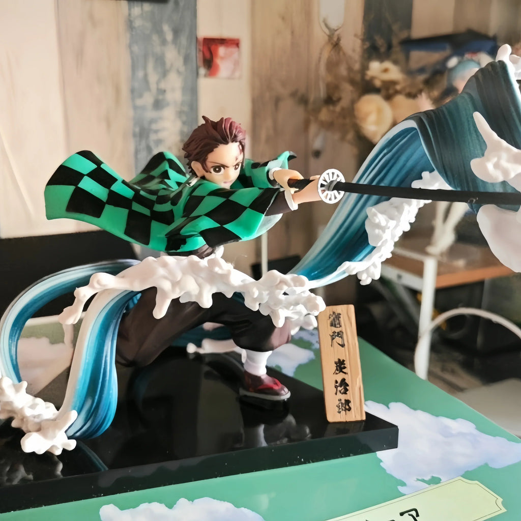 22cm Anime Demon Slayer Figure Kimetsu No Yaiba Tanjiro Kamado Hinokami Kagura Action Figure Figurine Toys Model Boys Gift