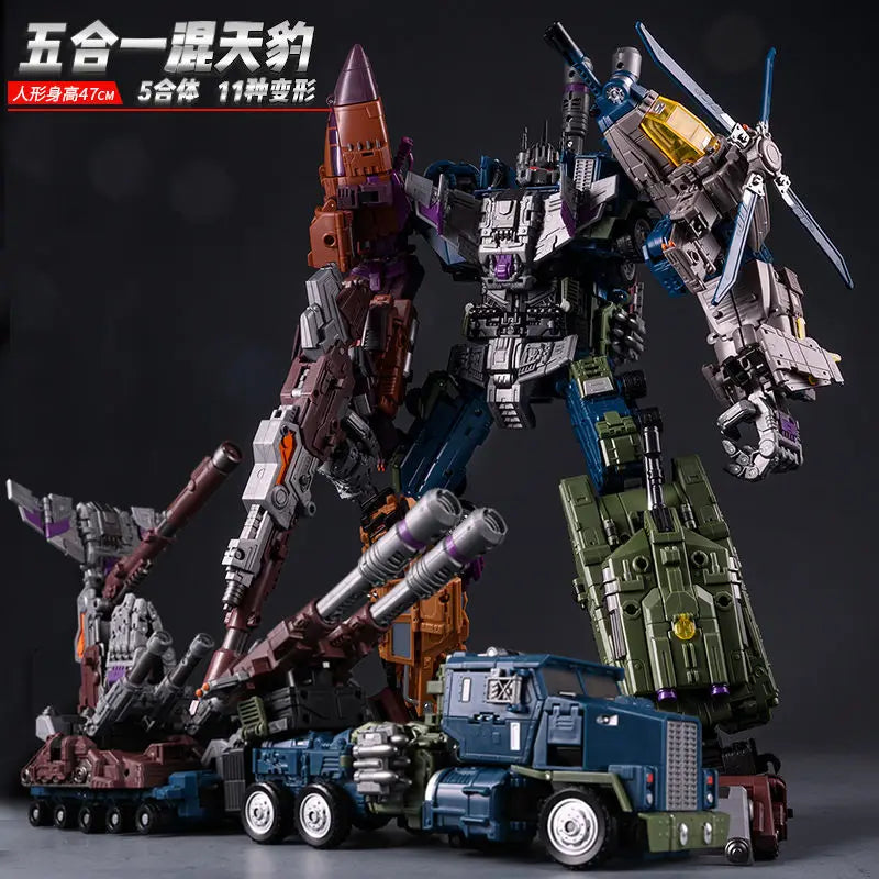 JINBAO Predaking 5IN1 Combine Robot  Bruticus Transformation Combiner Toys PredaconsDivebomb Tantrum Rampage Action Figure Model