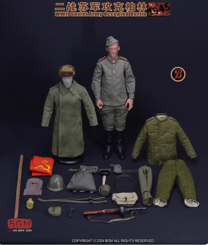 1/6 BGM TOYS BGM-005 Version C Sowjetischer Soldat Puppe Kleidung Anzug Waffen Ausrüstung Ohne Kopf Ohne Körper Für 12" Puppenfigur DIY
