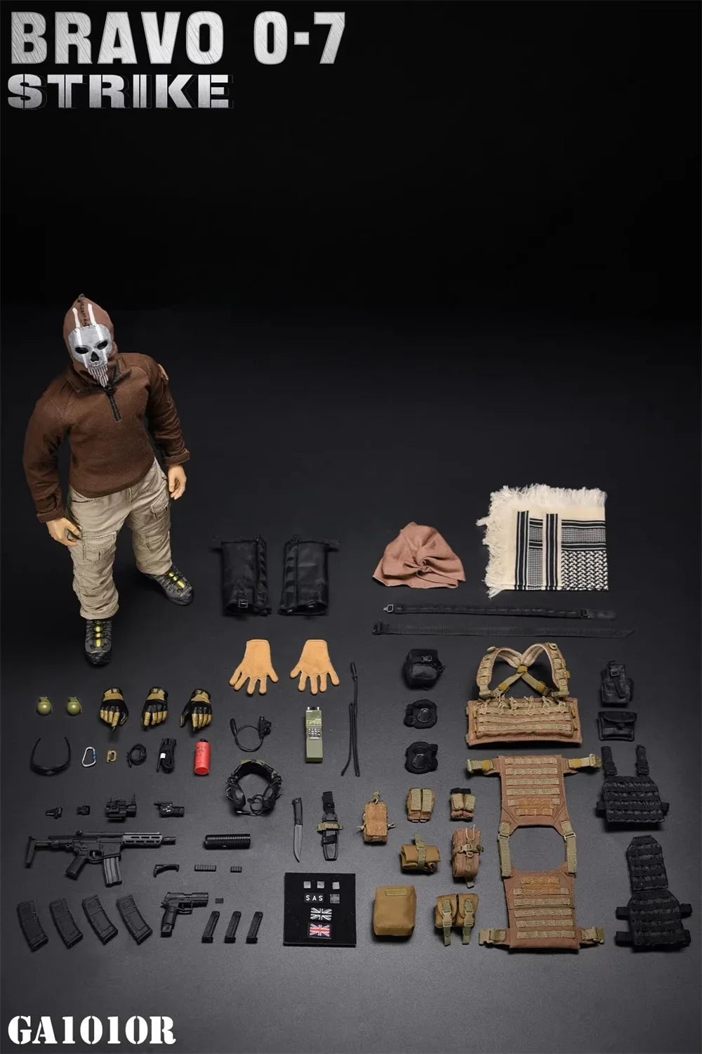 Großer Verkauf 1/6th Easy&Simple ES GA1010R Call Soldier Man The Duty Soap Actionfigur Ghost Full Set Beweglich ca. 30cm für Fans