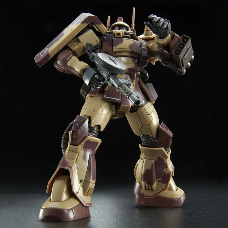 Bandai Original HG Desert-Zaku MS-06D 1/144 Anime Action Figure Assembly Model Toys Collectible Model Ornaments Gifts For kids