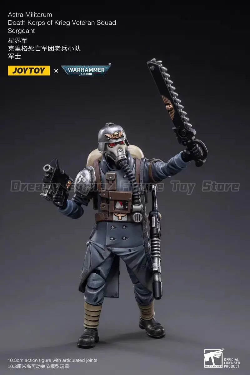 【In Stock】JOYTOY Warhammer 40K Astra Militarum Death Korps of Krieg Veteran Squad 3PCS 1/18 Action Figure Toys