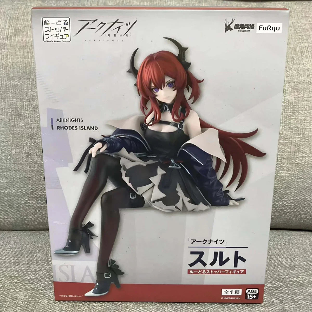 Original Genuine FuRyu Prepainted Noodle Stopper Figure Arknights Surtr Game Character Figure Decoration Collection Gift Toy