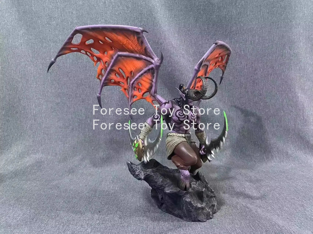 In Stock 35cm Illidan Stormrage Figure Warcraft  Anime Figures Collectible Desktop Ornament Decorations Best Gifts for Children