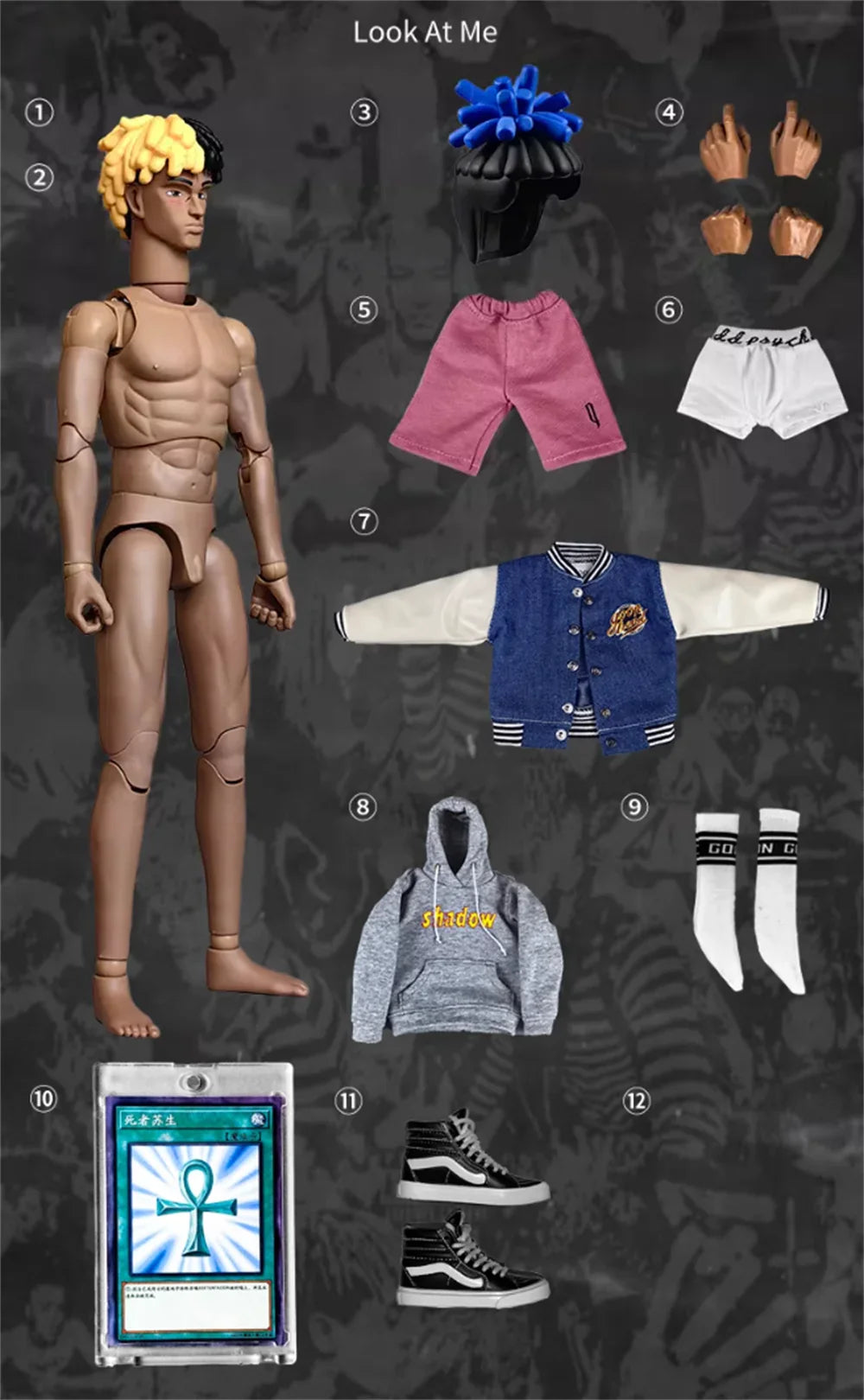 3ATOYS 1/6 GOON Fashion Modernes Design Baseball Boys Rapper Anzug Mit Körper Standard Version 12" Actionfigur Sammlerstück