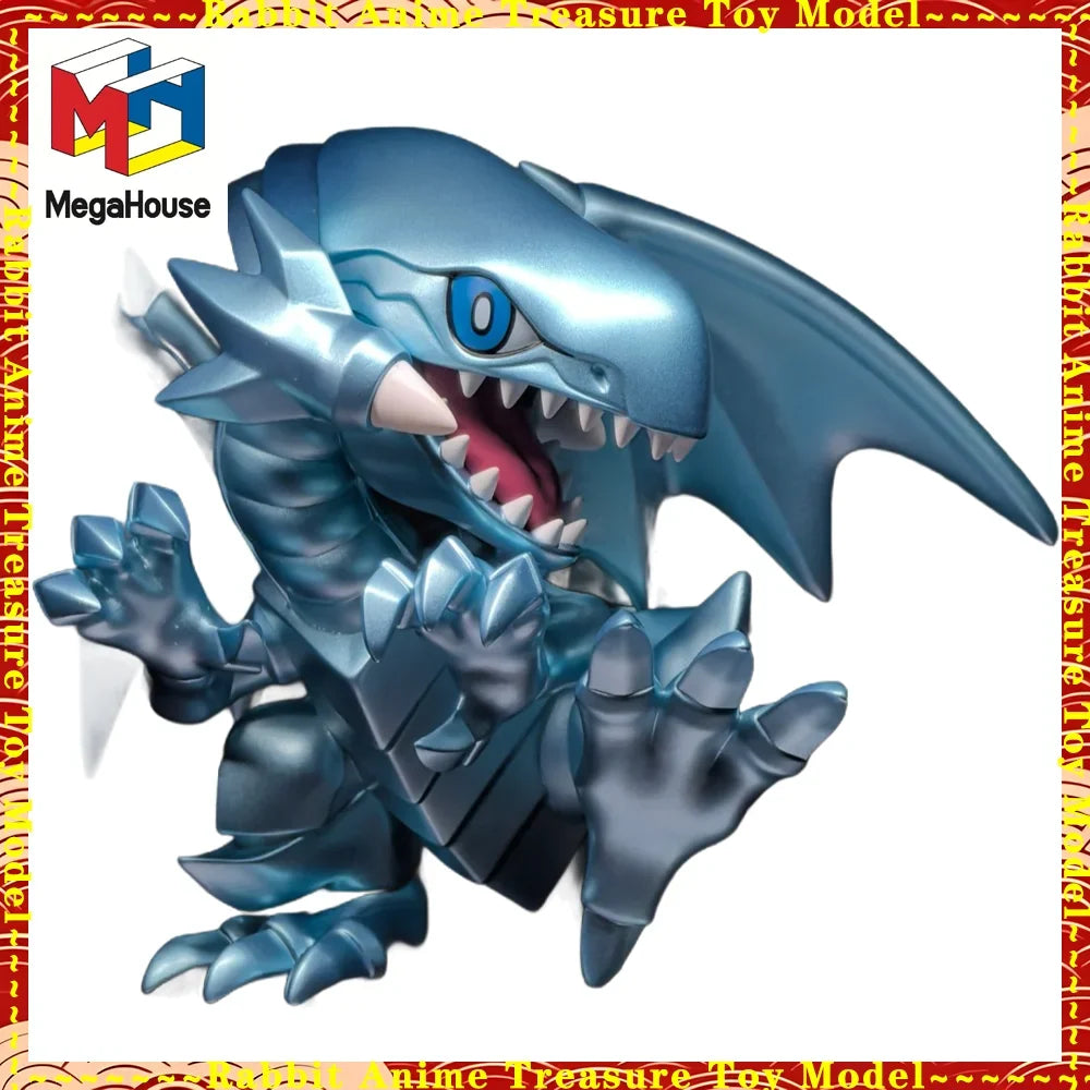 In Stock Original Genuine MegaHouse MEGATOON YuGiOh Figure BlueEyes White Dragon Chibi Style Collectible Toy