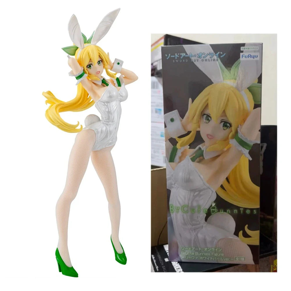 Original in Stock FuRyu BiCute Bunnies Sword Art Online Leafa Anime Figure Action Figure Collection Model Decoration Kawaii