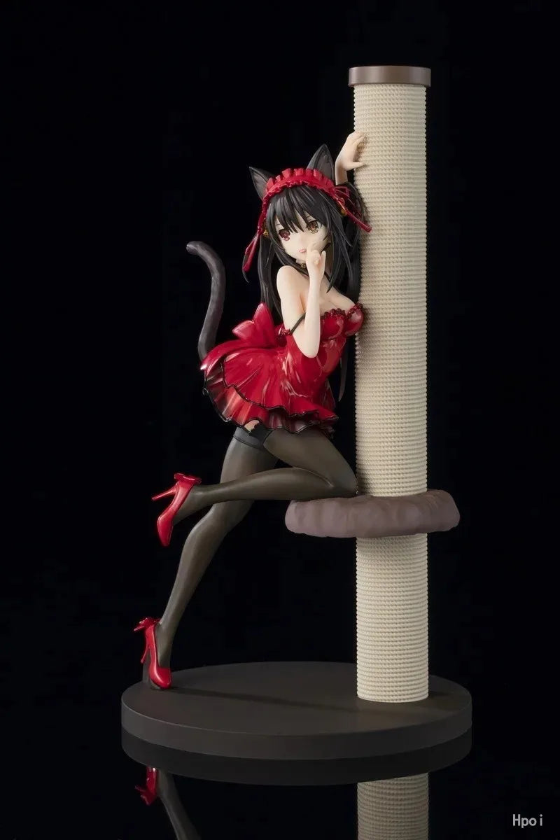 Original in Stock KADOKAWA KDcolle DATE A LIVE Kurumi Tokisaki Red Cat 1/7 Figures Model Toy Gift Collection Ornament
