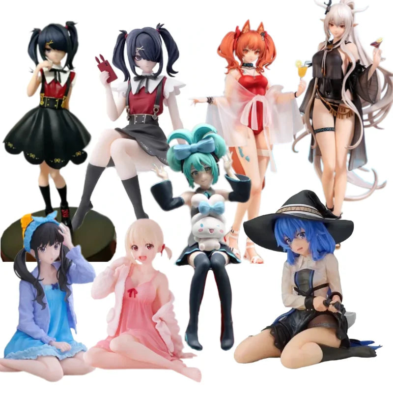 Anime Rain Action Figures NEEDY GIRL OVERDOSE Figures Beautiful Girl Cute PVC Model Collection Desktop Toys Peripheral Gifts