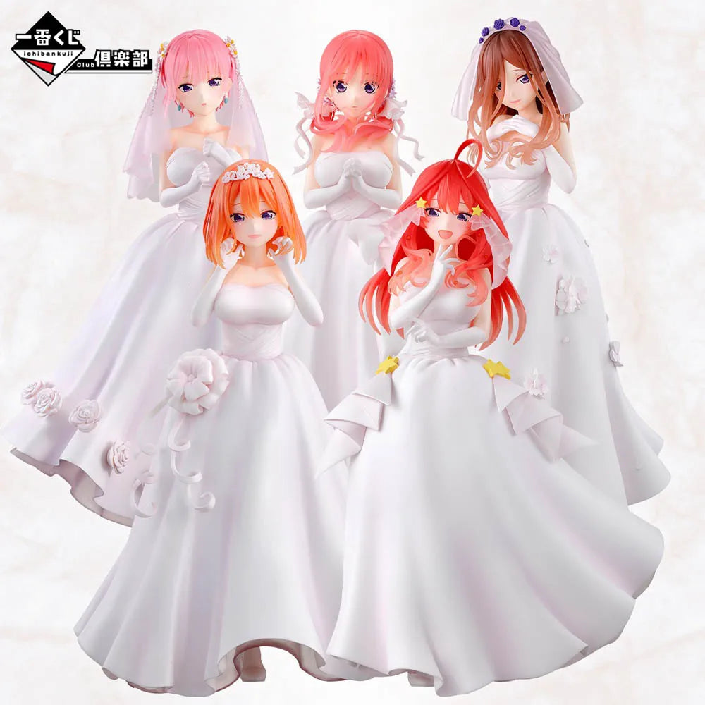 Genuine BANDAI Ichiban Kuji The Quintessential Quintuplets Nakano Ichika Nino Miku Nakano Itsuki Yotsuba Figure Anime Model Toy