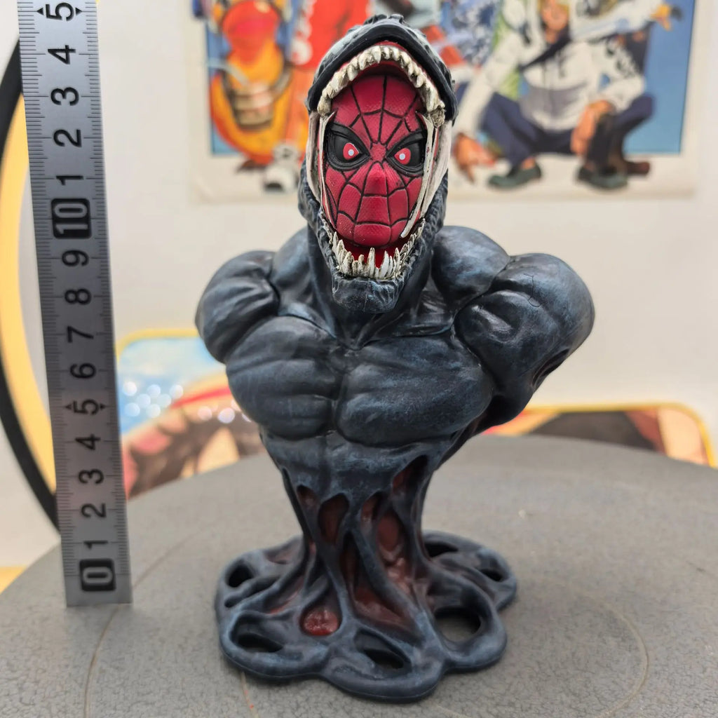 15cm Spider Man Venom Half Body Figure Resin Venom Let There Be Carnage Trendy Play Handmade Ornament