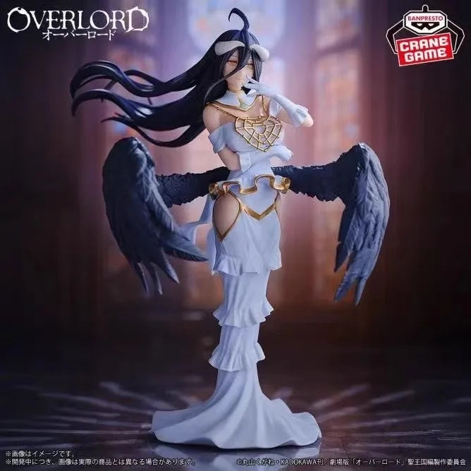 Bandai Original 20cm Eacher Style Version Overlord Albedo Anime Action Figure Model Desktop Decoration Toys