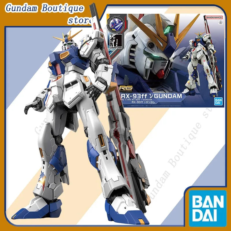 Bandai Genuine RG RX-93ff V GUNDAM Anime Action Figure Robot Periphery Collectible Assembly Model Toys Ornaments Gift Children