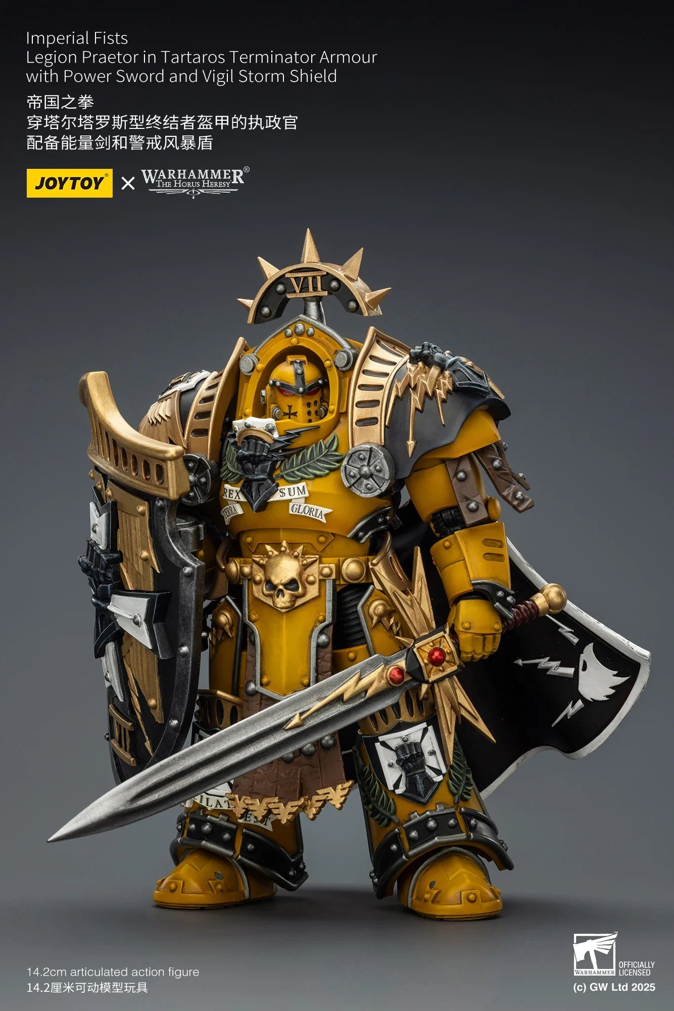 【MT】Pre-sale JOYTOY Warhammer 40K Imperial Fists Legion Praetorin Tartaros Terminator Armor Vigil StormShield 1/18 Action Figure