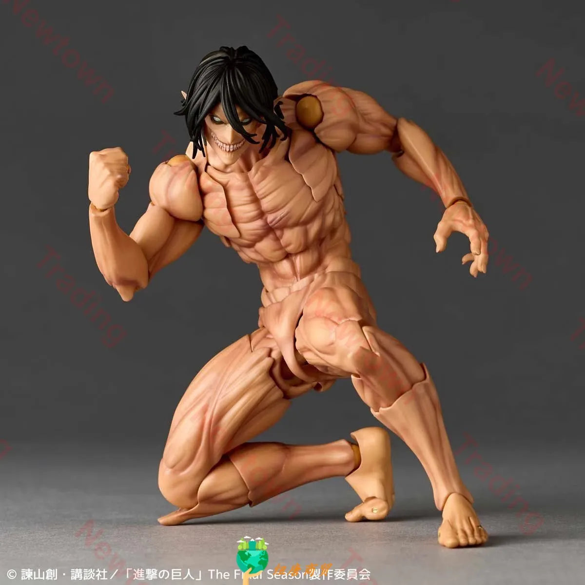 100% Original KAIYODO Revoltech AMAZING YAMAGUCHI Attack On Titan Eren Jaeger 17CM Anime Action Figures Collection Model Toys