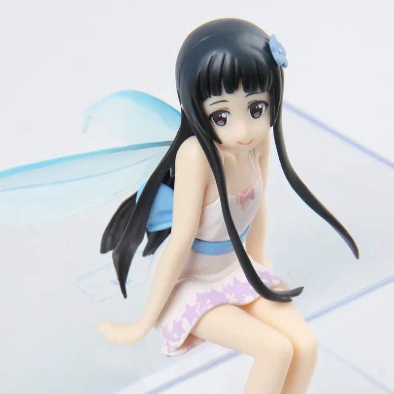 12cm Sword Art Online Yui Elf Sitting Position Anime Figure Model Statue Boys Collection Desktop Decoration Ornament Toys Gifts