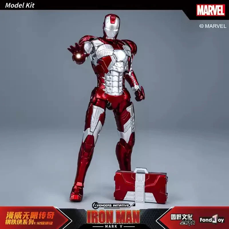 Fondjoy Ironman Iron Man MK5 Joints Moveable Action Figures Toys 15cm ABS Material 1/12 Scale Boy Birthday Gifts Hoilday Gifts