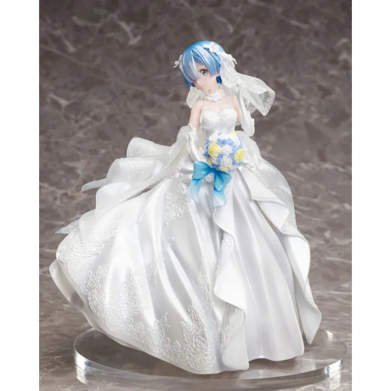 F:NEX Original:Anime Re:Zero REM white wedding style 23cm PVC Action Figure Anime Figure Model Toys Figure Collection Doll Gift
