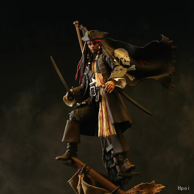 KAIYODO Original Revoltech Series Jack Sparrow Anime Action Figure - Pirates of the Caribbean Model Toy Ornament Gift for Boys