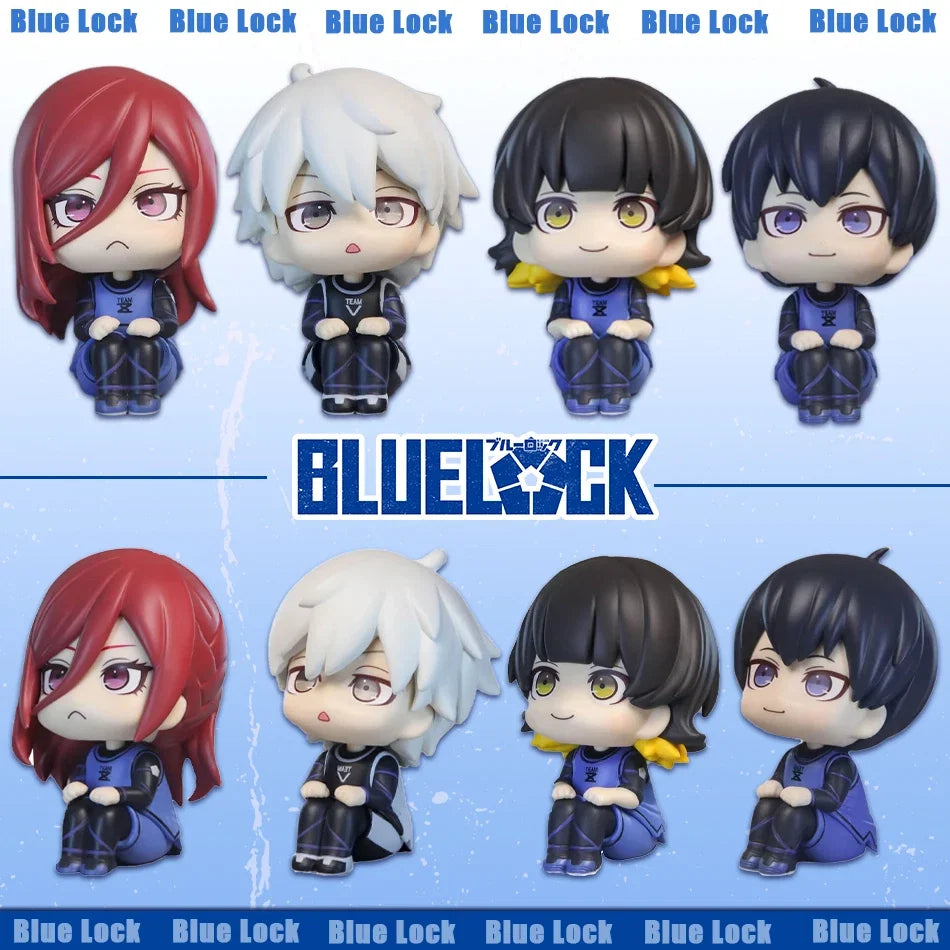BLUE LOCK Action Figures Isagi Yoichi Bachira Meguru Anime Figure Kawaii Q Version Figurine Model Kids Toys Doll Gifts