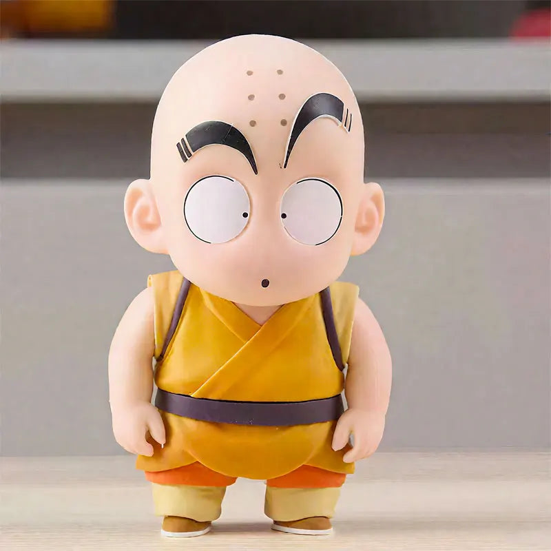Anime Figurine Dragon Ball Z Kuririn and Son Goku Action Figures Q Version Anime PVC Model Kawaii Cartoon Statues Collection Toy
