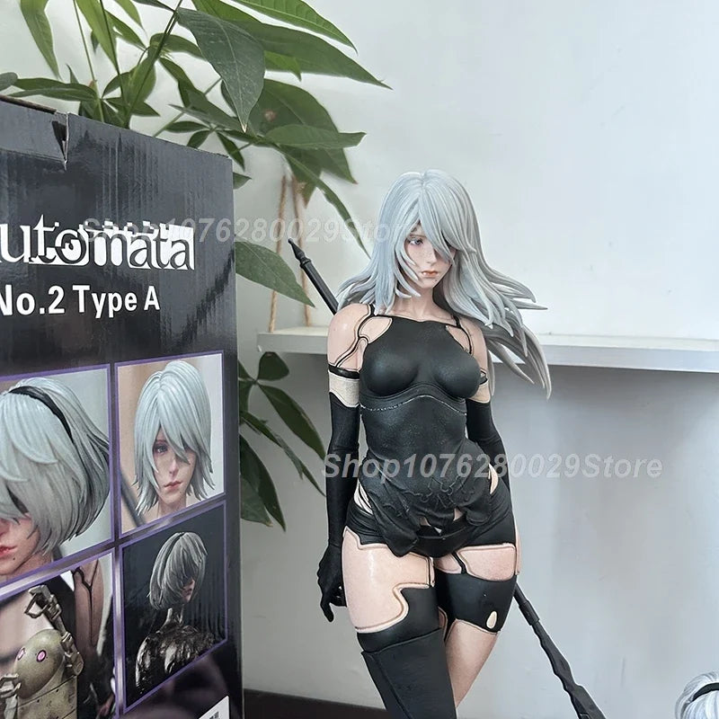 48cm NieR:Automata 2B YoRHa Sexy Anime Figure 2b No.2 Type A Type B Figure 33cm Two Head Figurine Action Figure Adult Model Toys