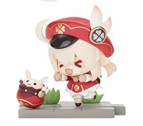 Anime Genshin Impact Kawaii Figure Paimon Amber Klee Kelly Action Figure Cute Game Figurine Model Kid Toys Children's Day Gifts