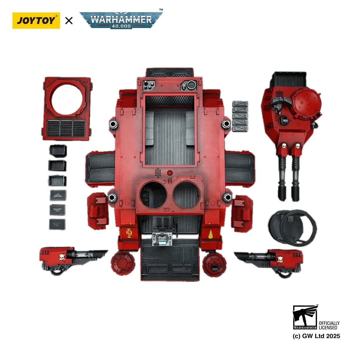JOYTOY 1/18 Warhammer 40K Action Figures Anime Mech Blood Angels Predator Annihilator with Twin Lascannons