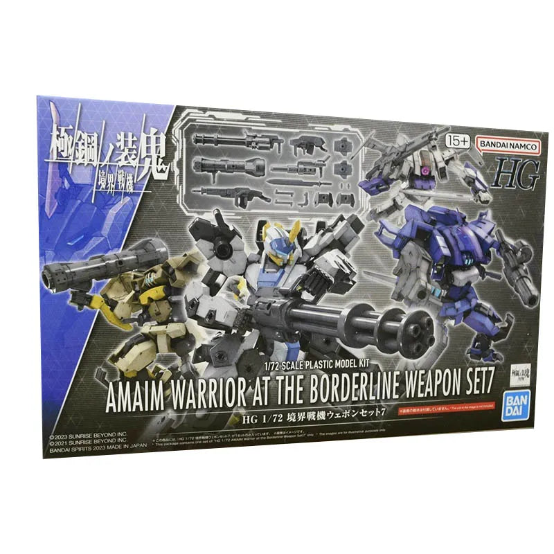 Bandai AMAIM WARRIOR AT THE BORDERLINE WEAPON SET7 HG 1/72  Assembly Plastic Anime Model Kit Movable Figure Gift For Children