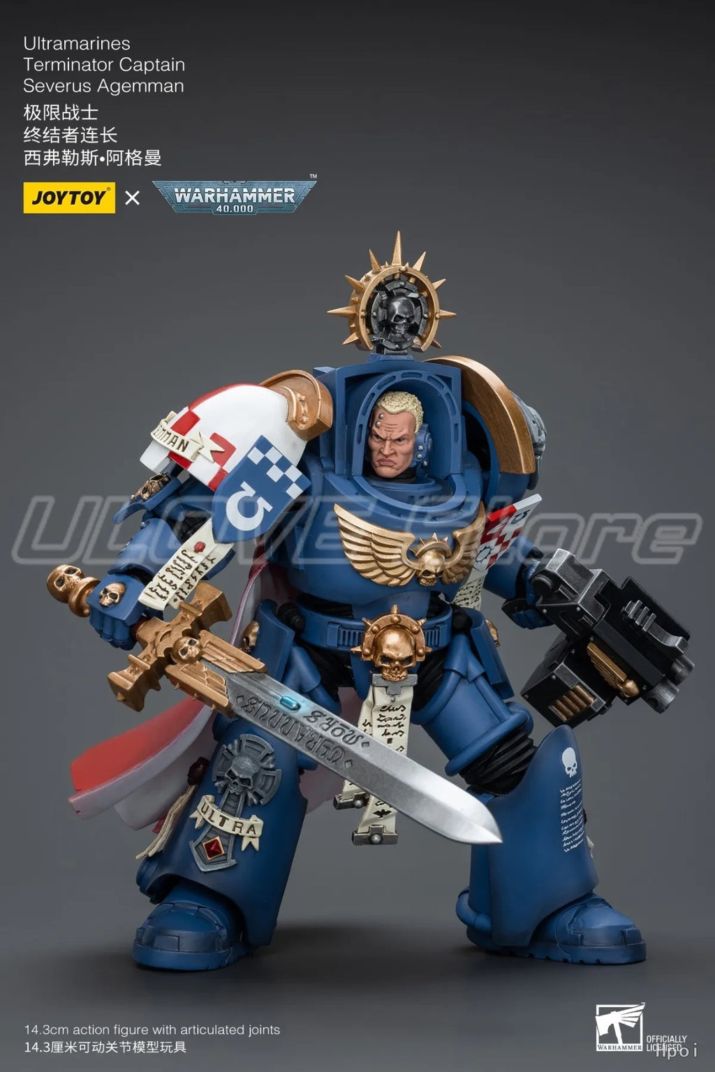 In Stock Original JOYTOY Warhammer 40K Ultramarines Terminator CaptainSeverus Agemman 1/18 Action Figure Model Toys Gift