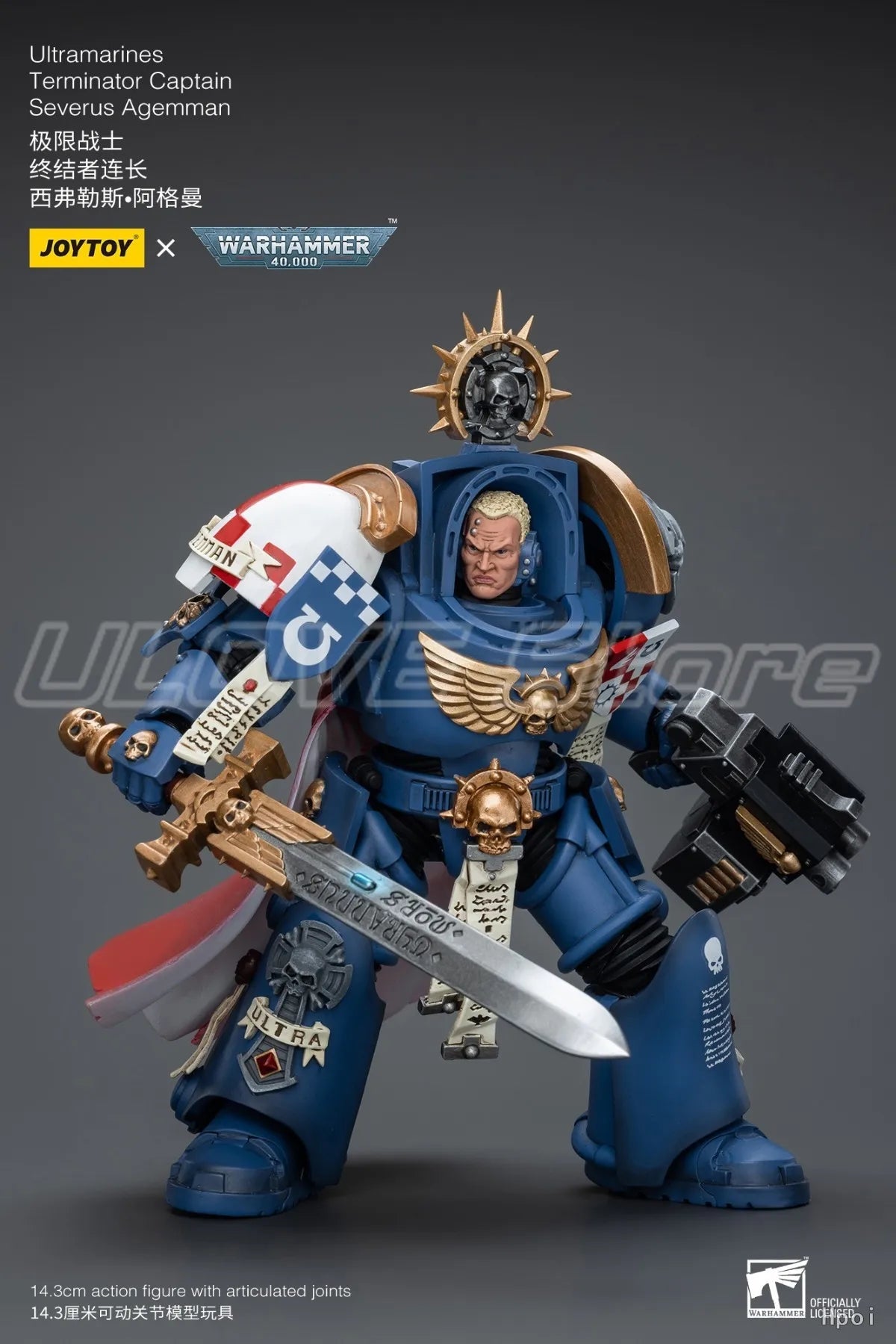 In Stock Original JOYTOY Warhammer 40K Ultramarines Terminator CaptainSeverus Agemman 1/18 Action Figure Model Toys Gift