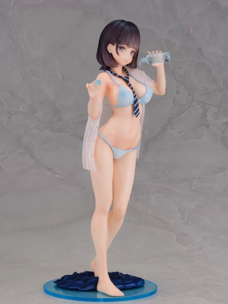 22cm Anime Gk Figure Classmate Who Won'T Let Me Drink Swimsuit Bikini Girl Figurine Desk Decor Car Ornament Gift For Anime Fans