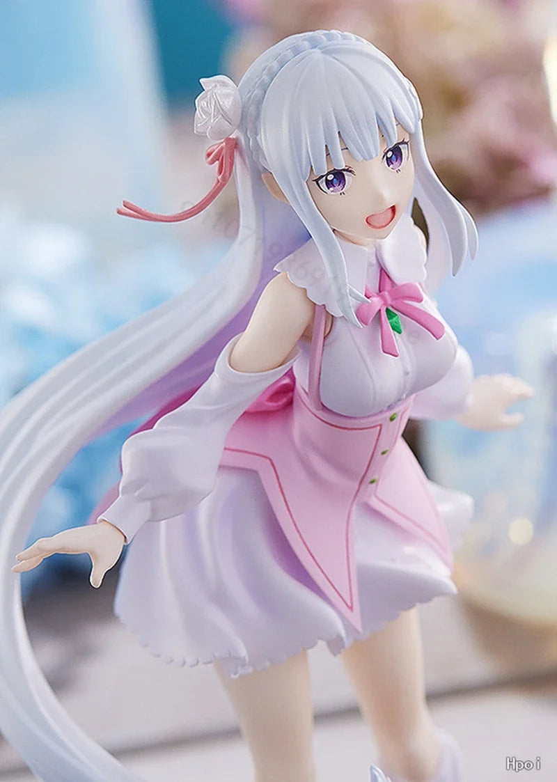 17cm Re: Zero Starting Life in Another World Anime Figure Emilia Action Figures Kawaii Memory Snow Emilia Collection Model Toys