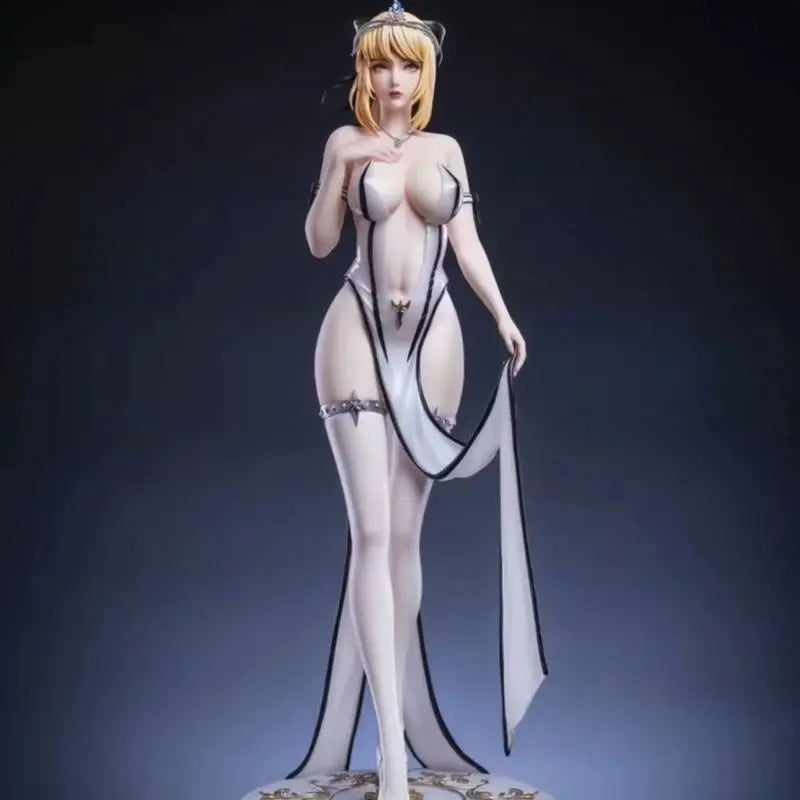 55cm Fate Grand Order Altria Pendragon Full Dress Anime Girl Figure Model Statue Boy Collection Desktop Decoration Ornament Toys