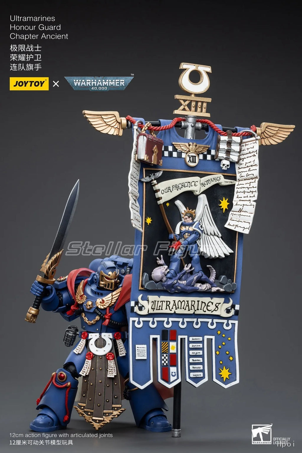 【SF】JOYTOY Warhammer 40K 1/18 Action Figure Ultramarines Honour Guard Chapter Ancient Model Toys Gifts Collection