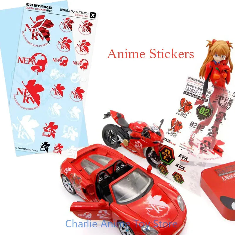 New Asuka Ayanami Rei Anime Stickers Transparent Sticker Pack Cute Phone Case Kawai Laptop Skin Art Supplies
