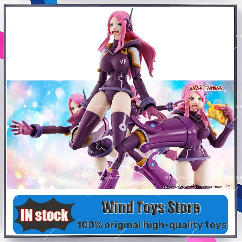 Original Bandai One Piece S.H.Figuarts Shf Jewelry Bonney Future Island Egghead PVC Model Action Figures Collection Toys Gifts