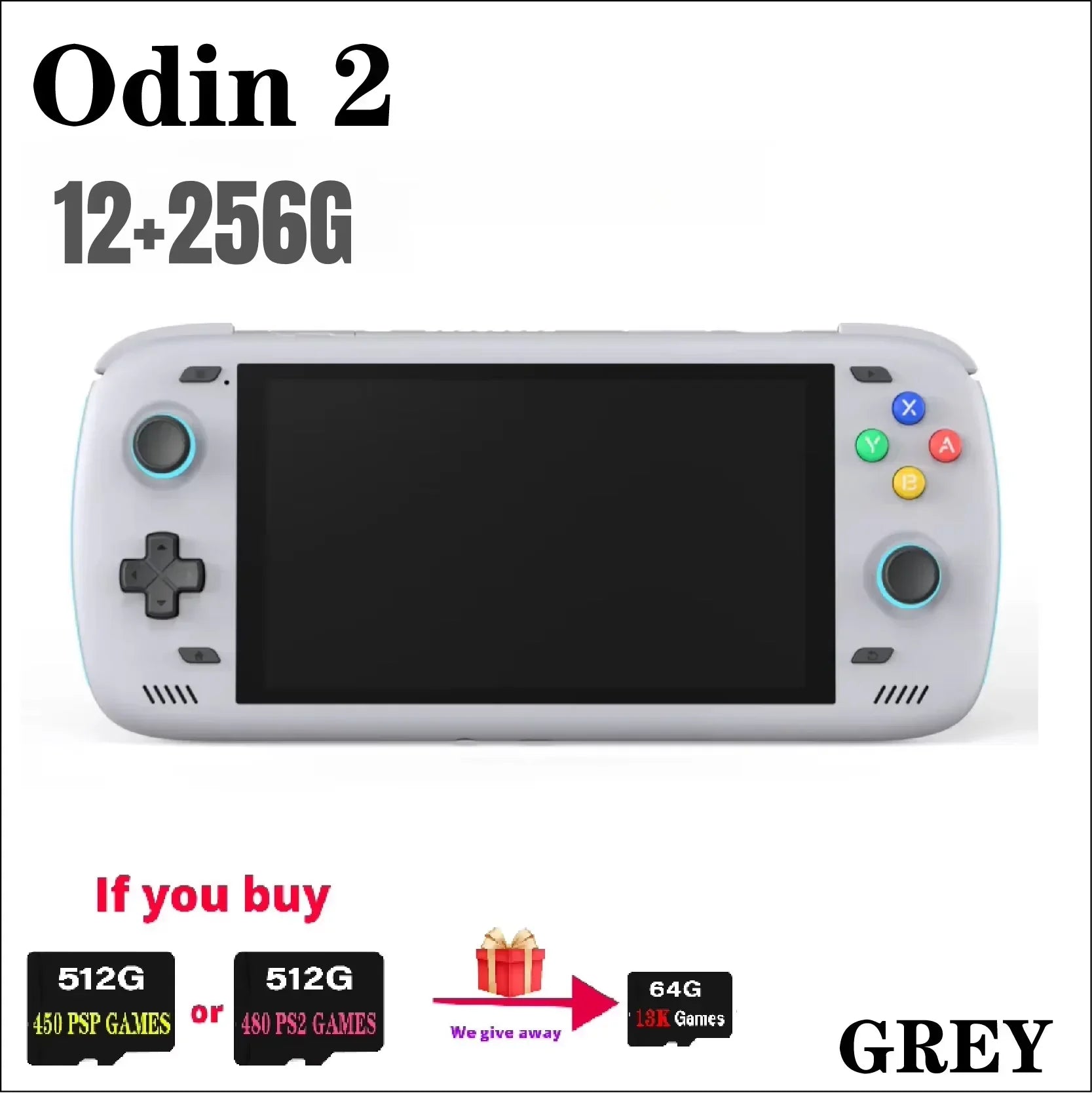 Ayn Odin 2  Retro Handheld Video Player Game Console 6Inch Touch Screen  Android13 8G+128G wukong black myth PSP PS2 480Game