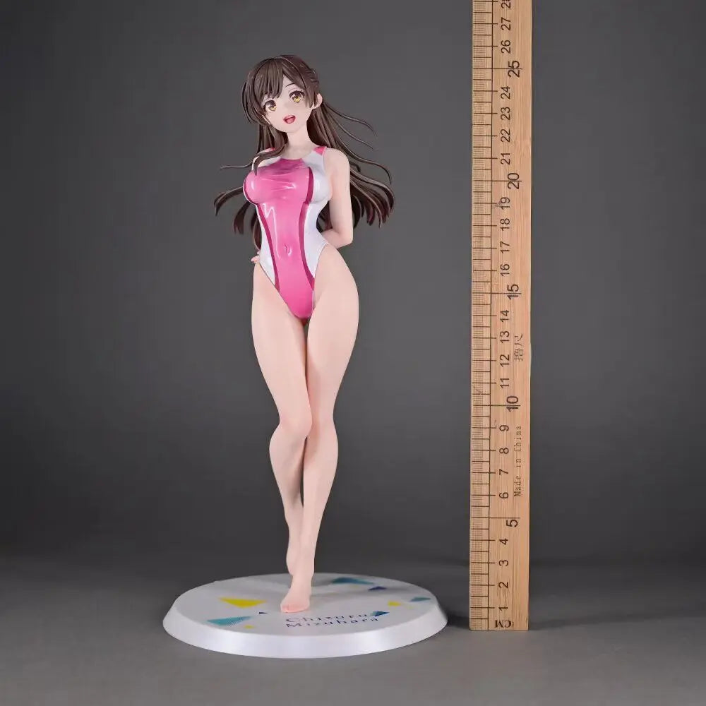 26cm Anime swimsuit Ichinose Chizuru standing posture Action Figure PVC Model statue Toys doll Desk Decor Collectible Gift boxed