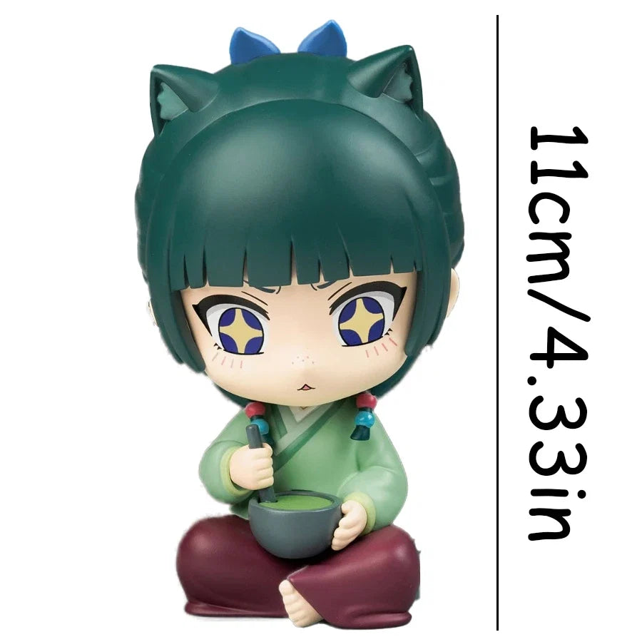 11cm Kusuriya no Hitorigoto Anime Figure Q Version Maomao Action Figure Kawaii Sitting Jinshi Figurine PVC Collection Model Toys
