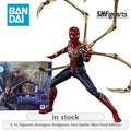 Authentic Bandai Original SHF Handsome Mobile Doll Iron Spider Man Armor 85 Anime Action Figure Model Toys Model Gifts for Boys