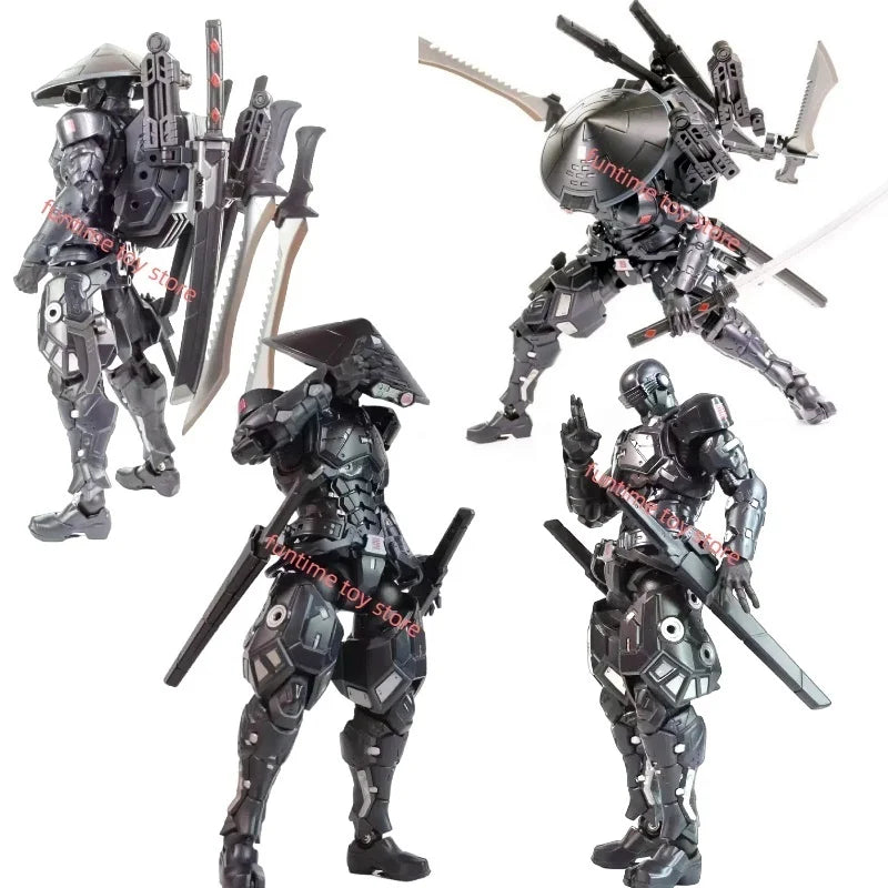 Anime Black Warrior Action Figure Cool Snake Eye SC001 Black Warrior With Sword Movable Model Figurine For Kid Collection Gifts
