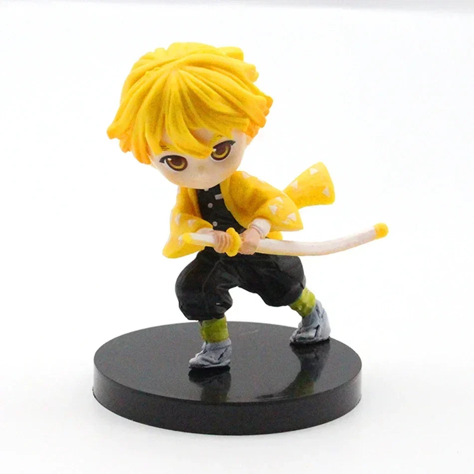 Hot sale Q Posket Figure Wholesale Demon Slayer Mini Figurine 6pcs/12pcs/Sets Kimetsu No Yaiba Small Dolls Desktop Decoration