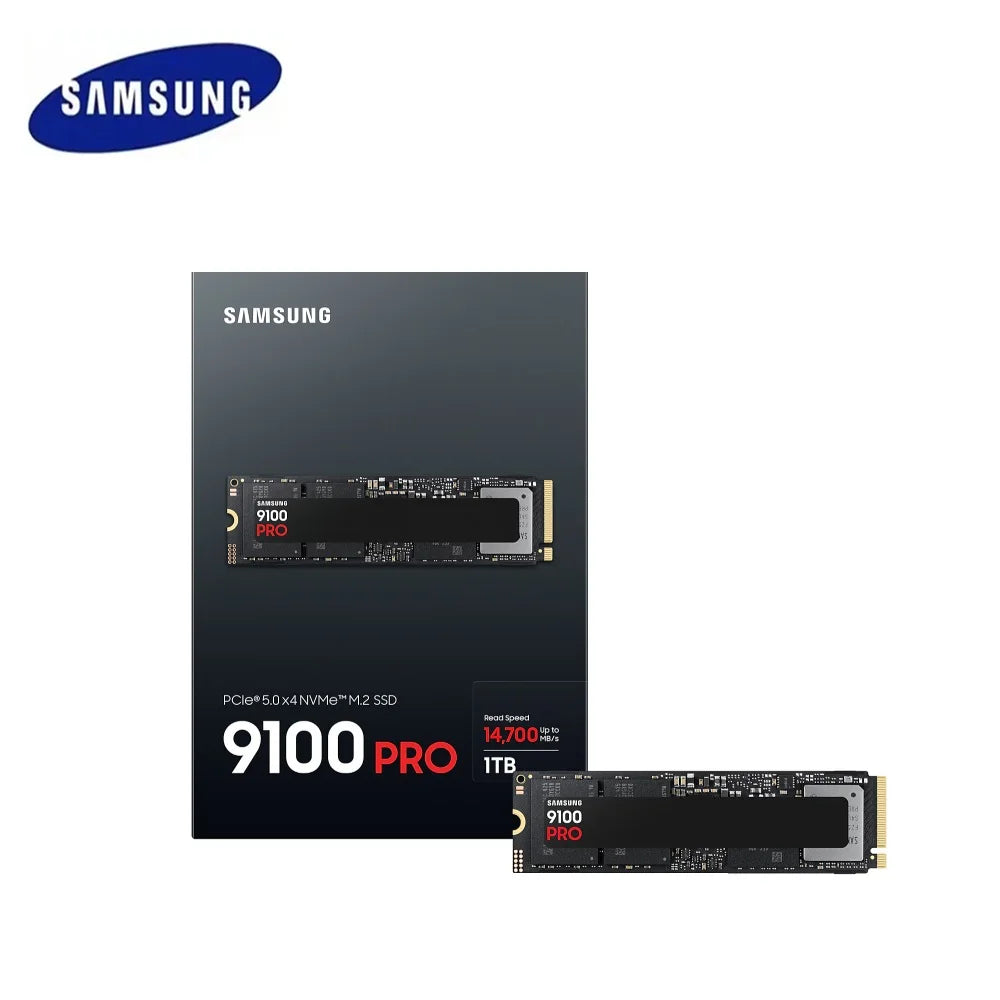 SAMSUNG SSD Memory MZ-VAP1T0BW 9100 PRO Internal SSD PCIe 5.0 x4, NVMe 2.0 Hard Drive SSD for Gamers Compatible PC Playstation 5