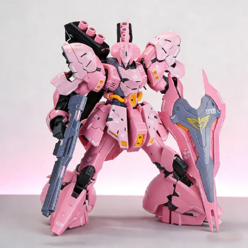 STAR RG Sazabi 1/144 Cherry Blossom Pink Color Scheme Mech Assembly Model Kit Action Figures Boys' Puzzle Toy Collectible Gift
