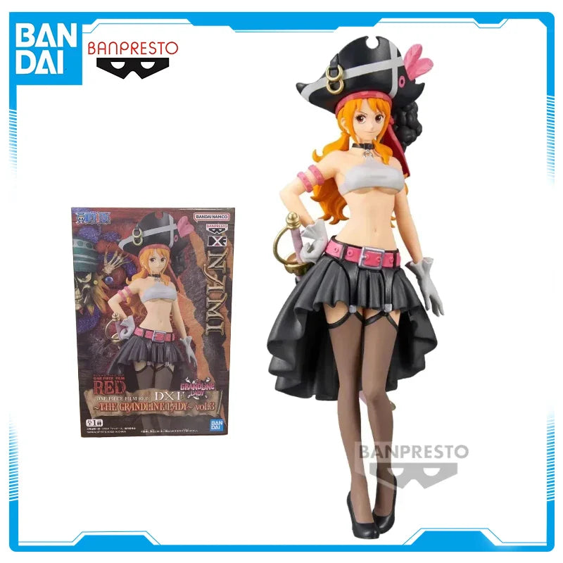 Auf Lager Bandai Original BANPRESTO Anime ONE PIECE FILM RED DXF Nami PVC Figur Actionfiguren Modell Spielzeug WY