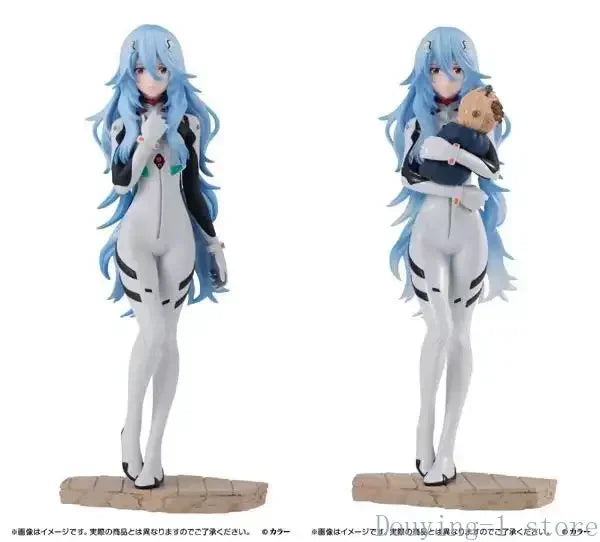 In Stock Bandai Anime Figure EVANGELION Ayanami Rei Shokugan Long Hair Action Figure Toys Gift Collectible Model