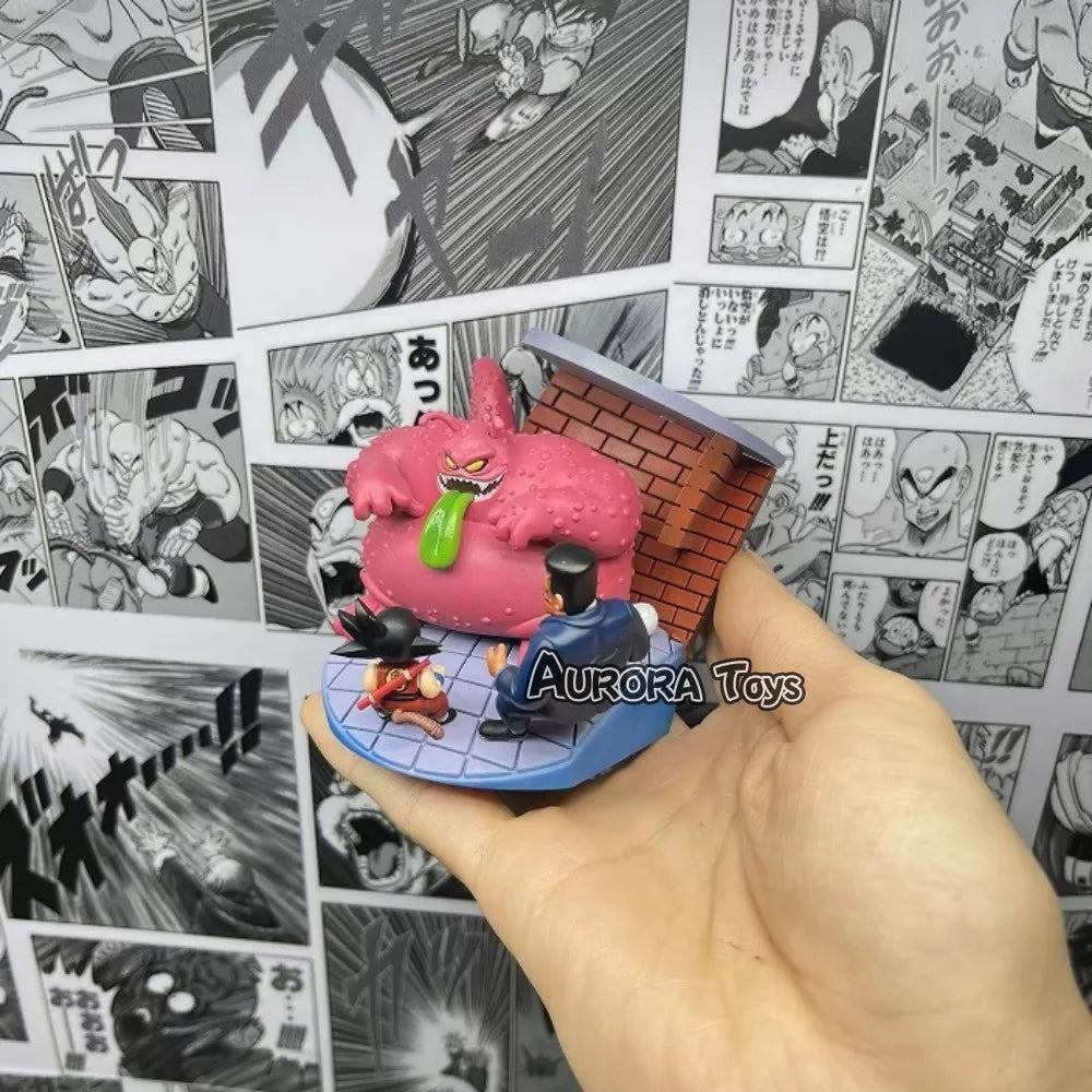8cm Anime Dragon Ball Z Goku And Dragon PVC Statue Action Figures Collectible Model Toys Gifts