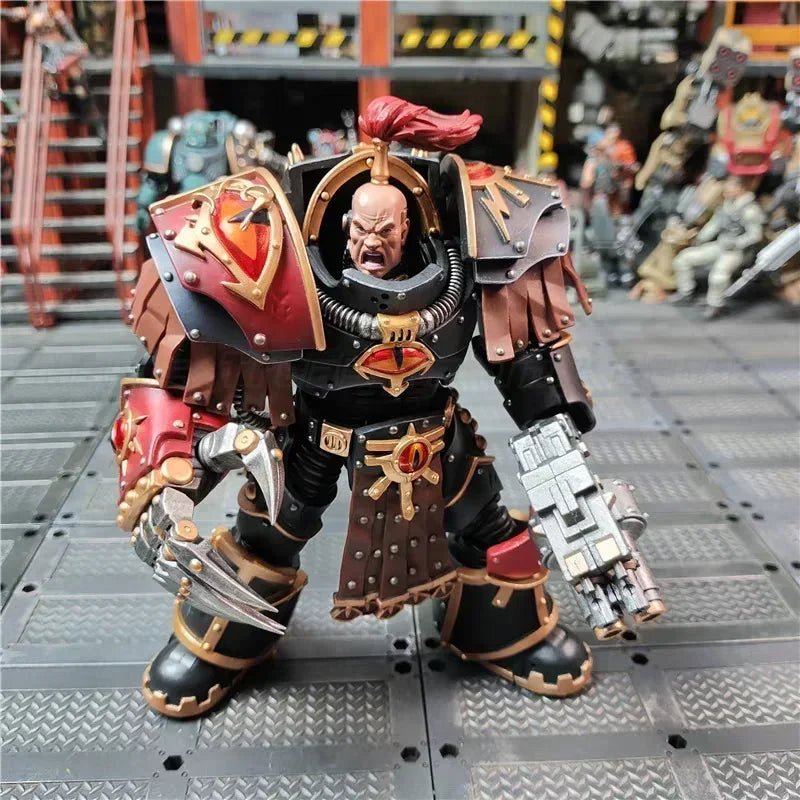 【In Stock】 JOYTOY Warhammer 40K Movable Horus Heresy Son of Horus Ezekiel Abaddon First Captain of The Fifteenth Legion